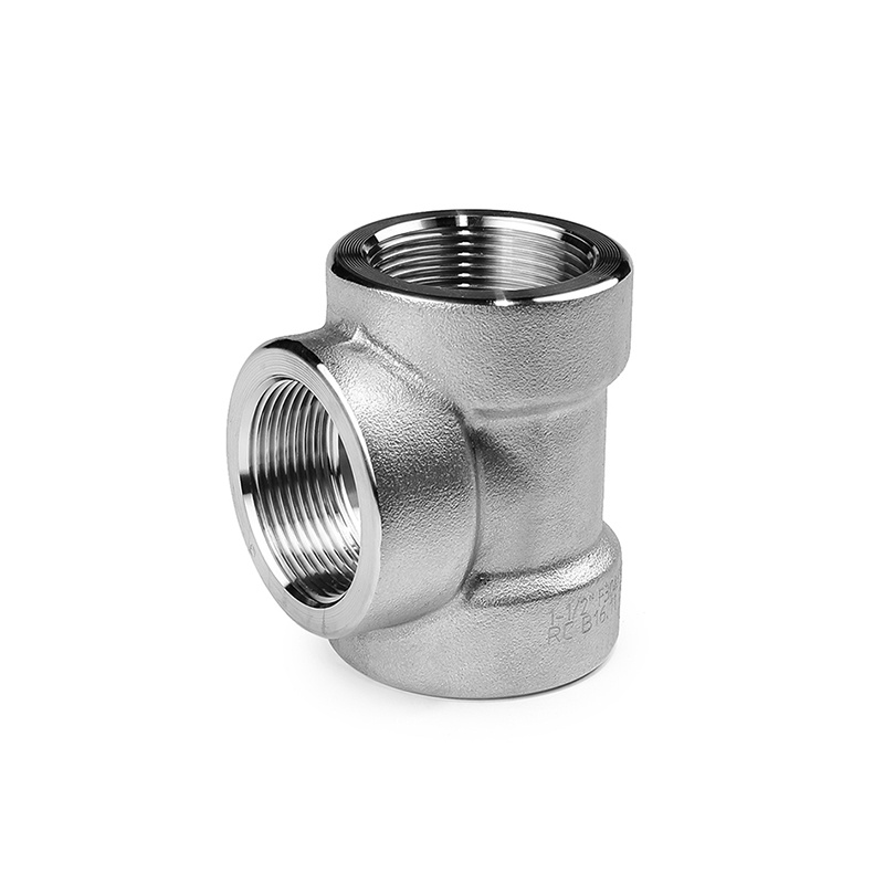 Stainless steel high pressure threaded tee