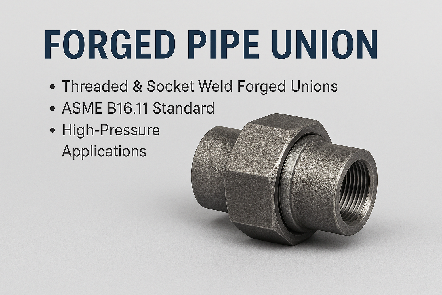 Forged Pipe Union | Threaded & Socket Weld Forged Unions | ASME B16.11 Standard
