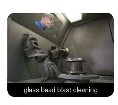 Glass bead blast cleaning