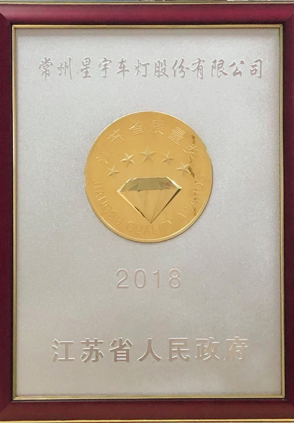 Jiangsu Province Quality Award