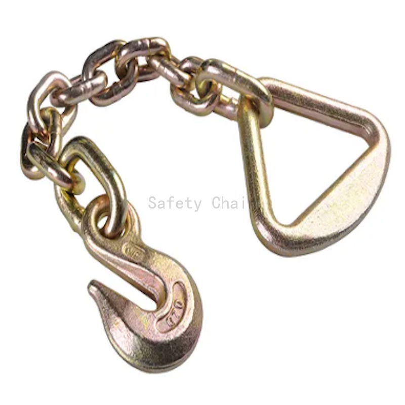 Safety Trailer Chain With Delta Ring & Eye Grab Hook