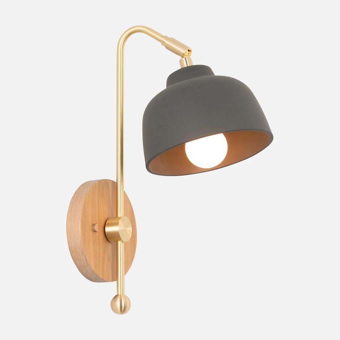 wood and metal and porcelain wall lights
