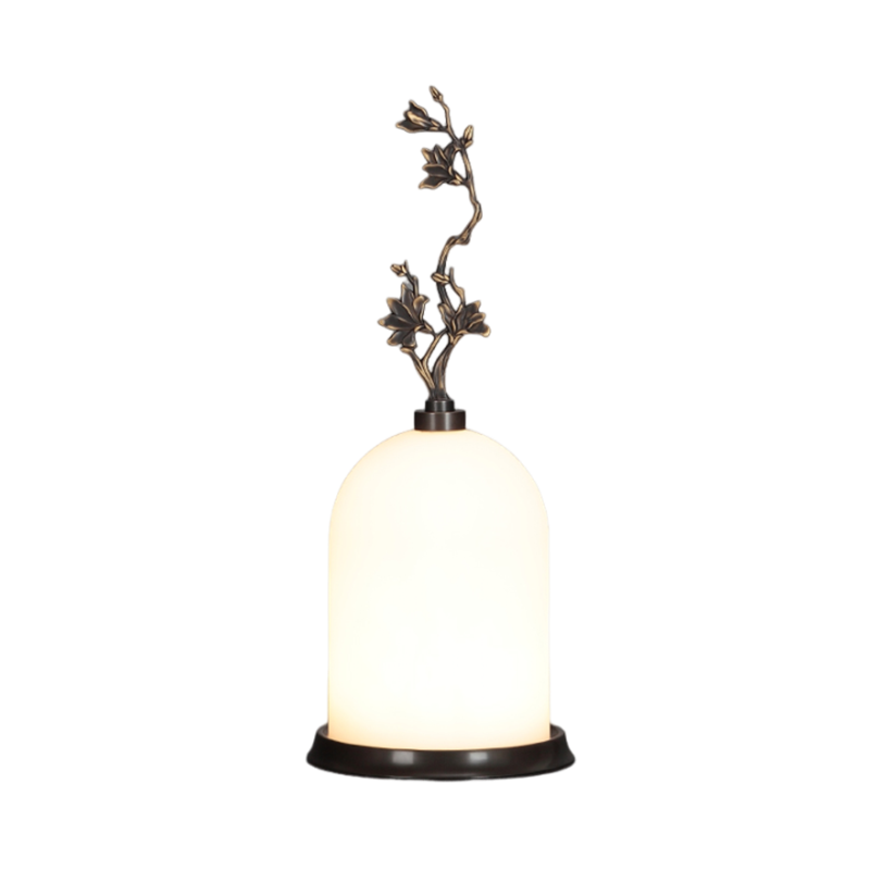Portable Table Lamp with Polyresin Base and Classic Fabric Shade