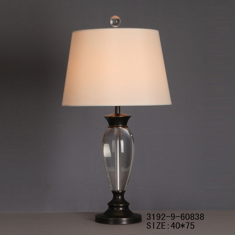 Luxurious Black Acrylic Table Lamp with Gold Highlights