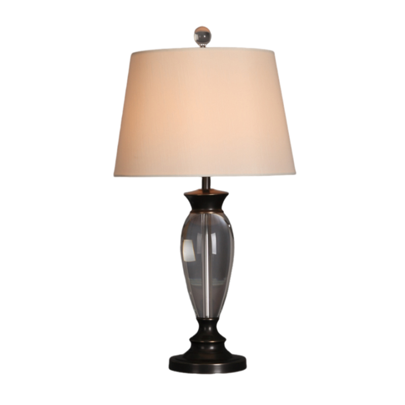 Luxurious Black Acrylic Table Lamp with Gold Highlights