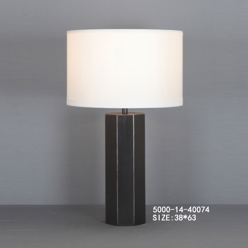 Unique Copper Table Lamp with Black Finish