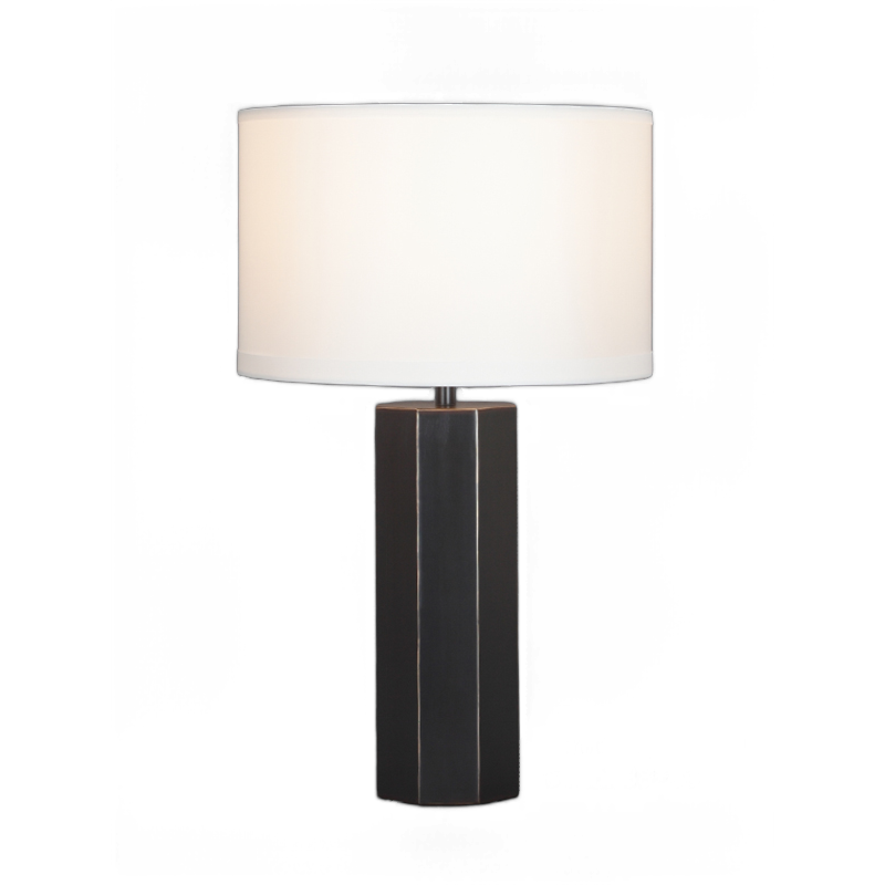 Unique Copper Table Lamp with Black Finish