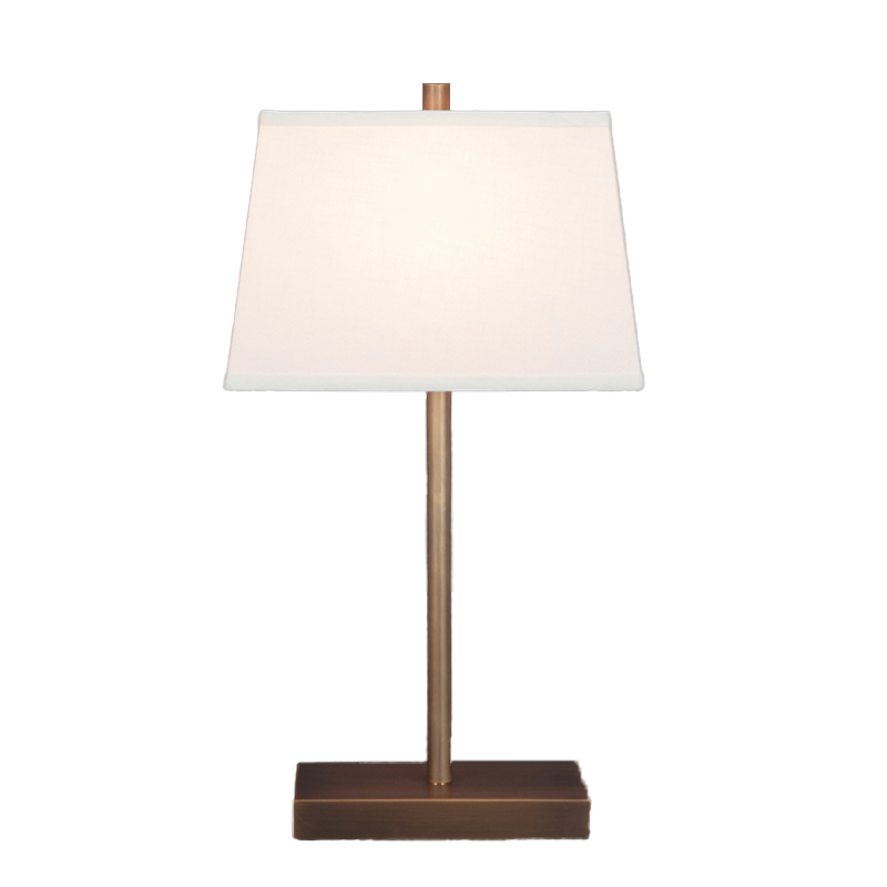 Metal Portable Table Lamp with Fabric Shade