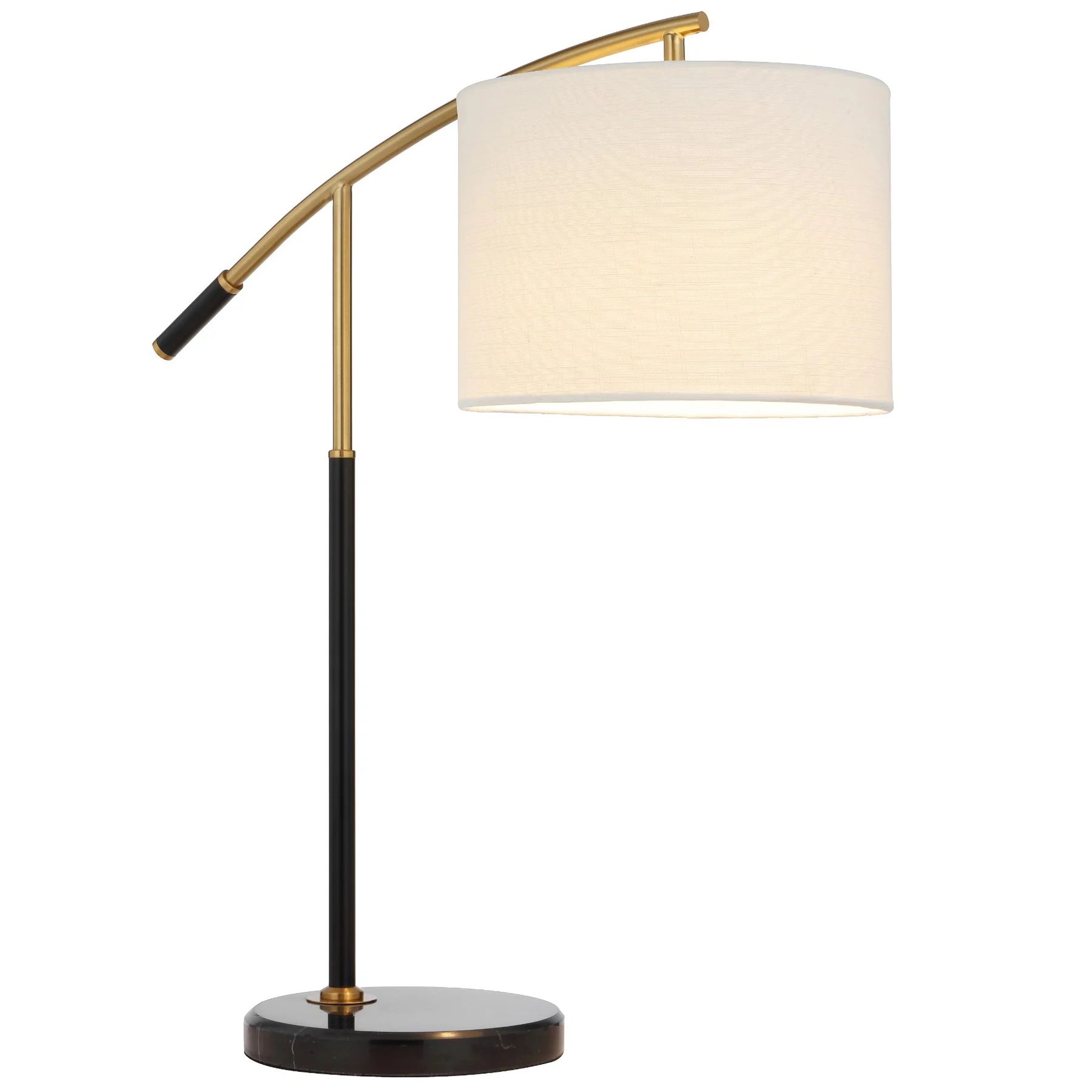 Iron with Marble Table Lamp With Linen lampshade