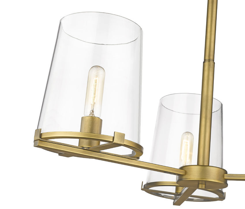 Glass pendant light in 3 heads