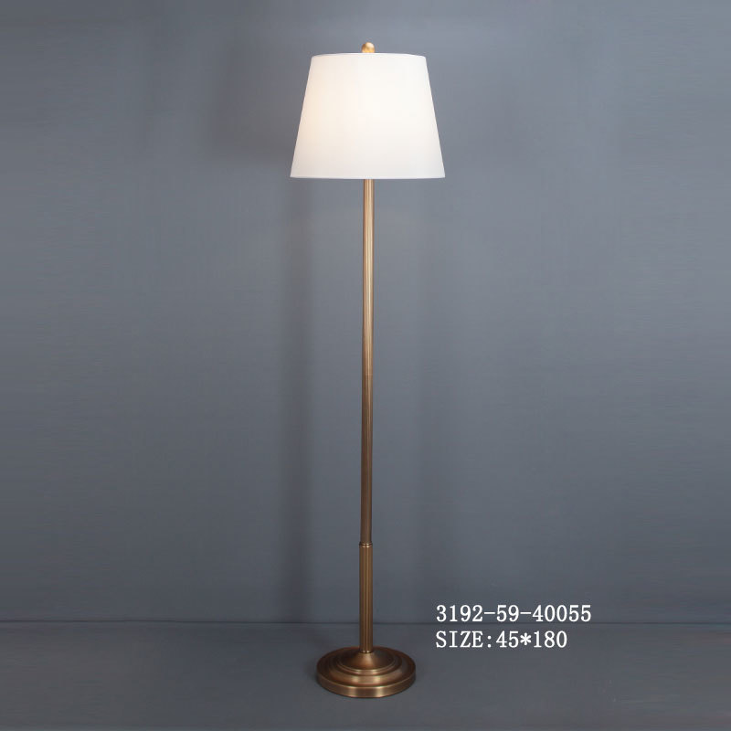 Minimalist Metal Floor Lamp in Antique Bronze Color