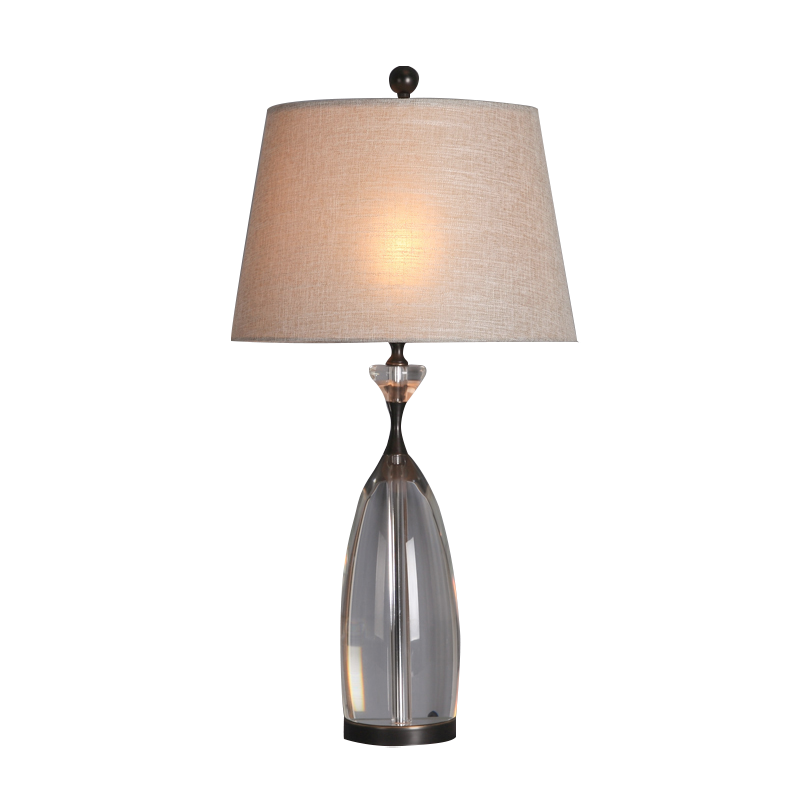 Decorative Crystal Table Lamp with Black Parts