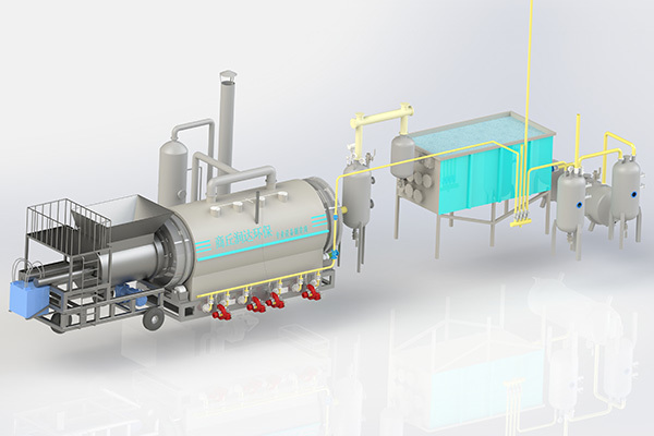 Oil sludge pyrolysis plant