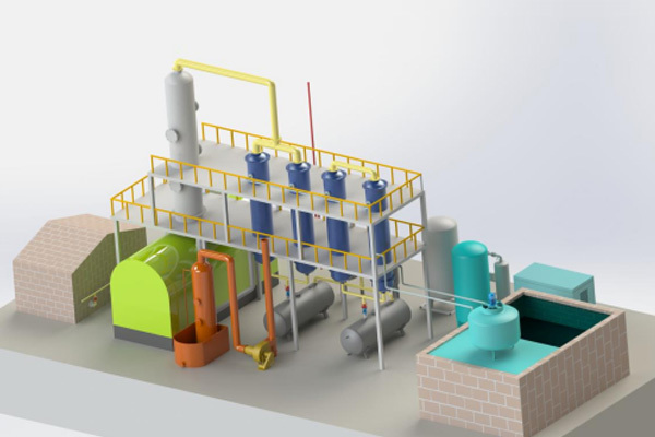 Waste oil distillation plant