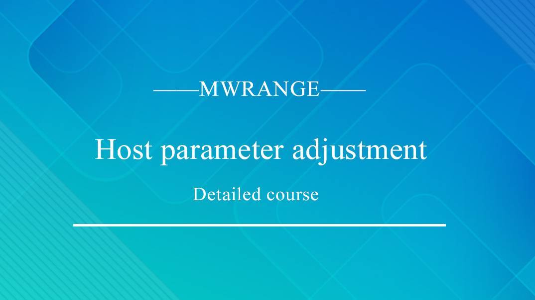 Sensor parameter adjustment via host computer