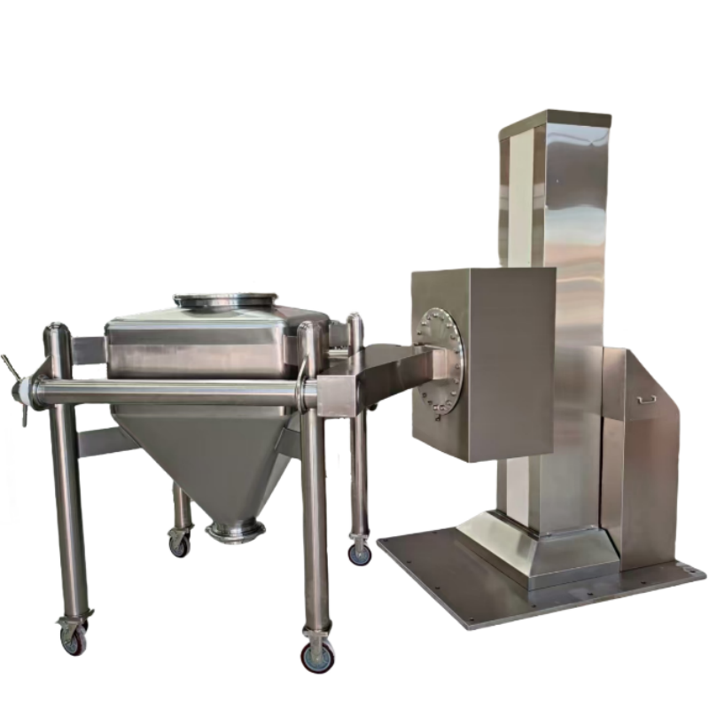 Column lifting hopper mixer