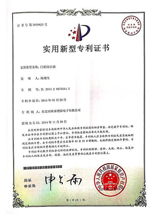 Patent Certificate 5