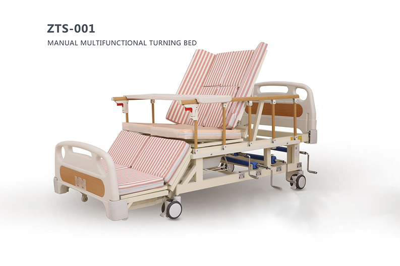 ZTS-001 Multi-functional manual nursing bed with plastic injection bed head