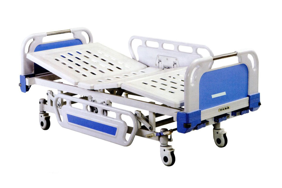 ZC-A03钢塑床头、手动三功能整体升降护理床