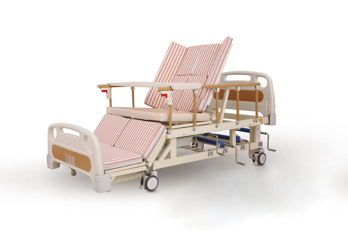 ZTS-001 Полностью ручная многофункциональная кровать с функцией переворачивания с изголовьем кровати, отлитым под давлением