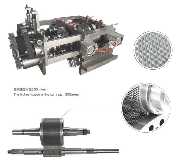 3D(concave-convex)embossing assembly(patent structure)