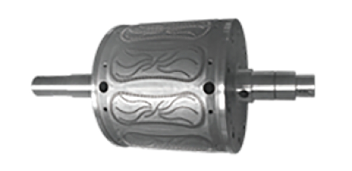 Selection of embossing-crimping rollers