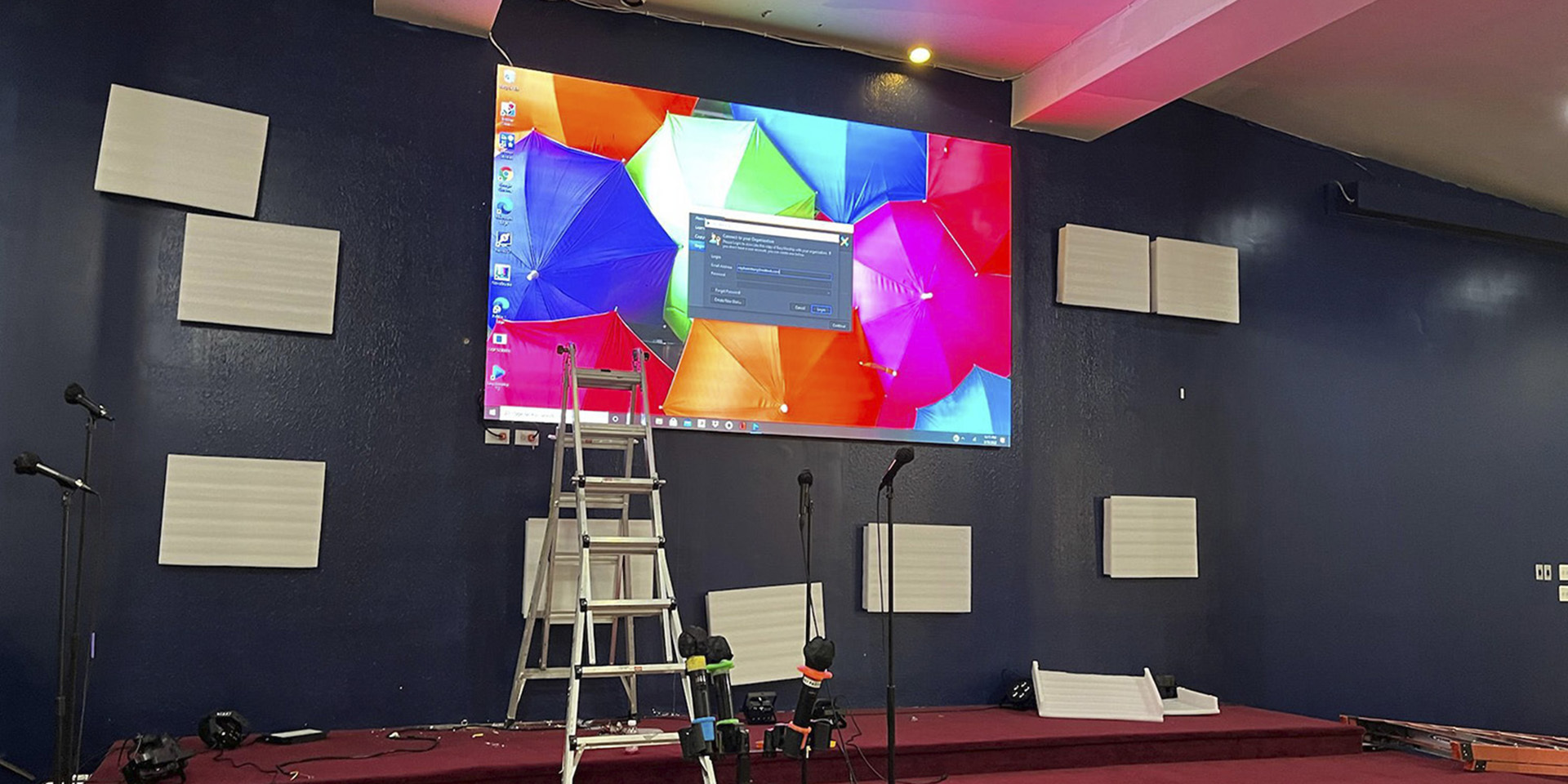 Church LED Display Screen WALL Mounted Solution