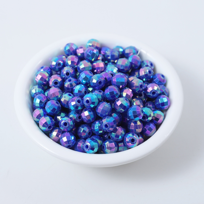[A-059] 6mm colorful earth beads (AB color)