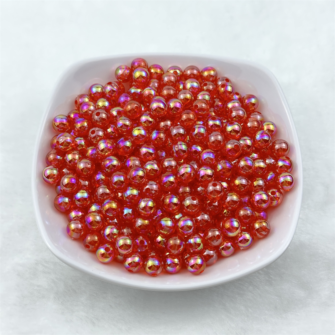 [A-009C] 8mm transparent red color plating
