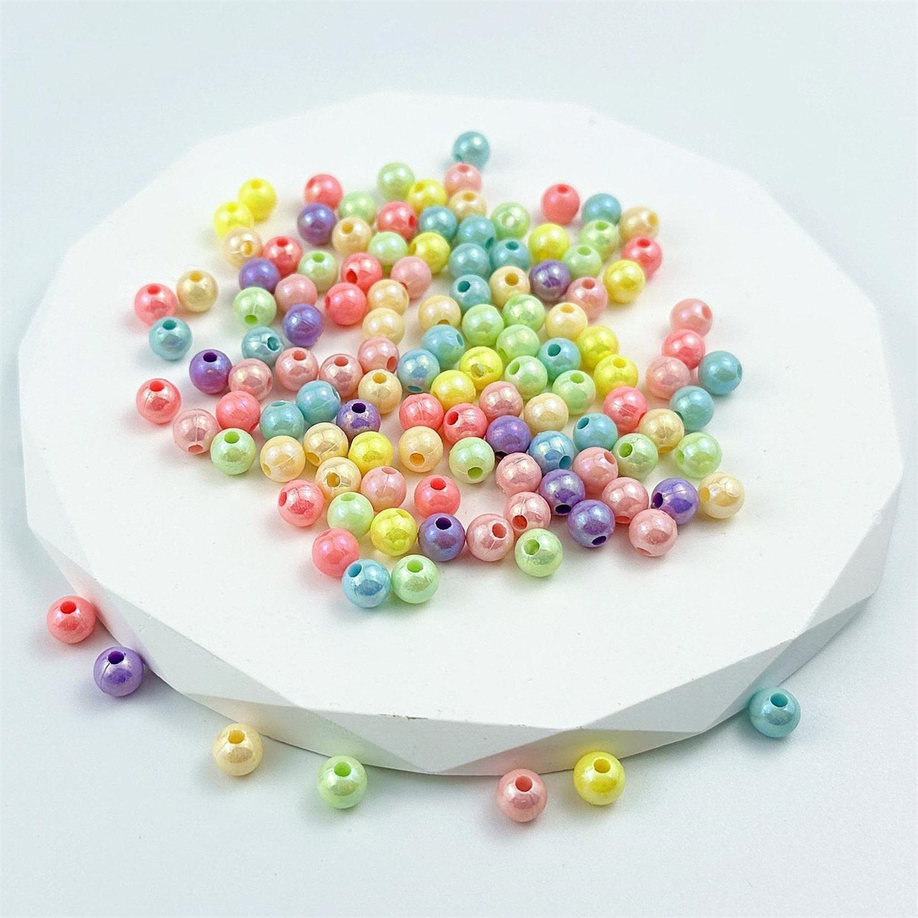 6mm round bead spring color AB color