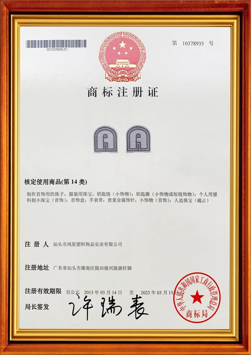 Trademark Registration Certificate