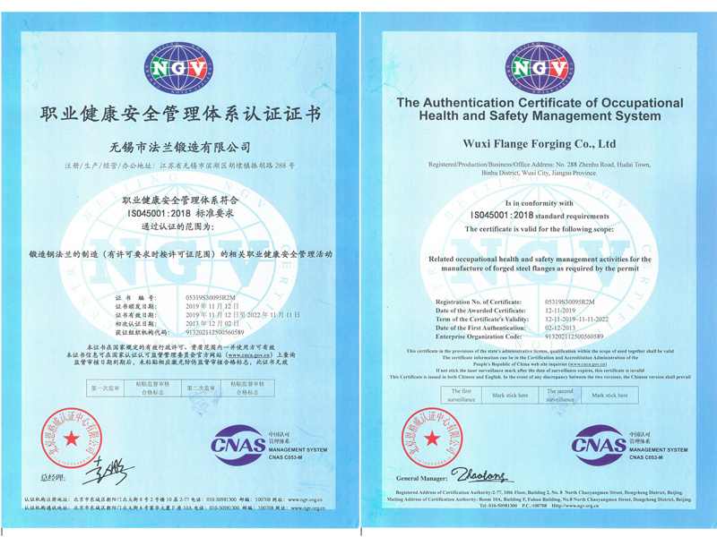 Occupational Health and Safety Management System Certificate