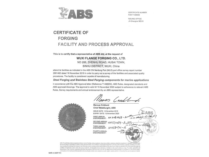 ABS Certificate