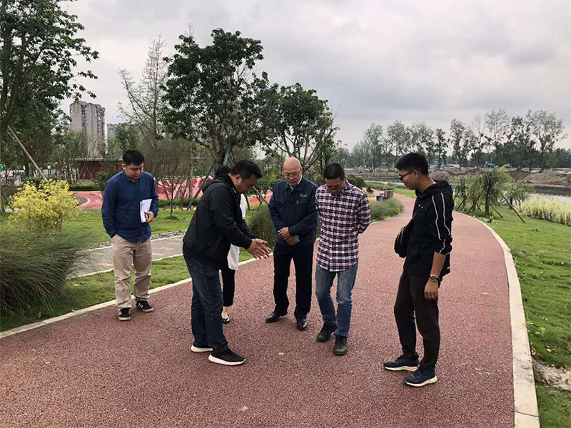 成都市政协、建委考察调研我司承建的天府新区清水河项目
