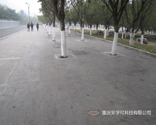 重庆市开县政府 / 彩色压模混凝土路面 重庆市开县政府 / 彩色压模混凝土路面