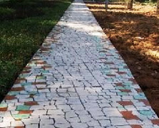 彩色压模混凝土艺术地面/江与城湿地公园 彩色压模混凝土艺术地面/江与城湿地公园