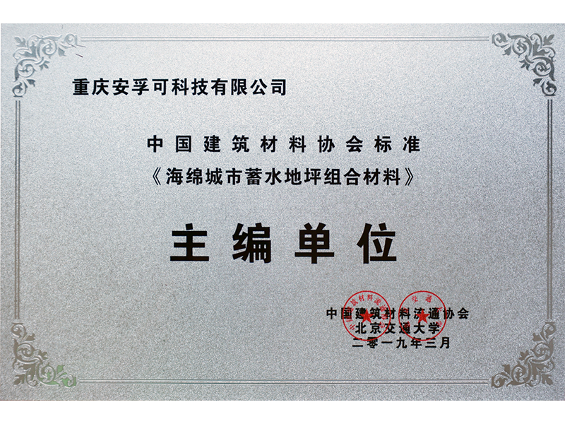 海绵城市蓄水地坪主编单位