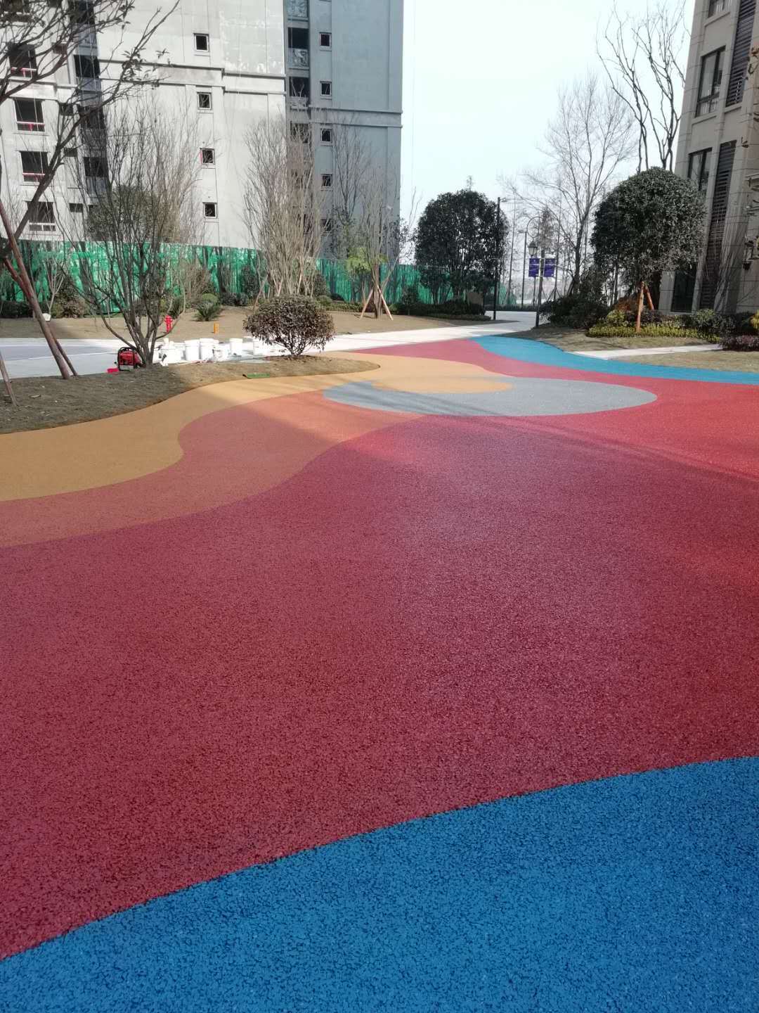 彩色透水混凝土艺术地面/重庆铜梁泽京爱尚里 彩色透水混凝土艺术地面/重庆铜梁泽京爱尚里