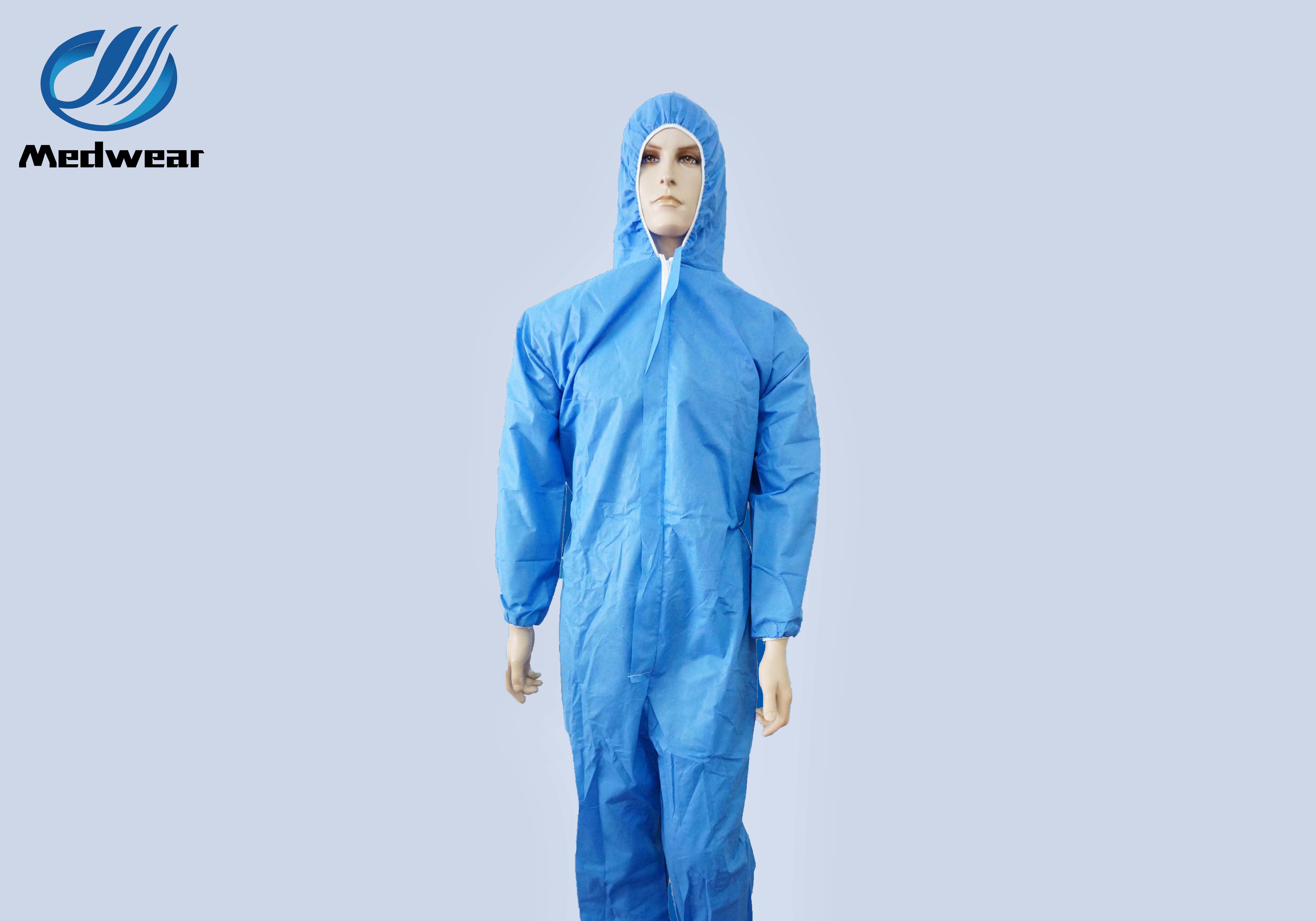 Type5/6 Disposable Blue SMS Anti-Static Coverall