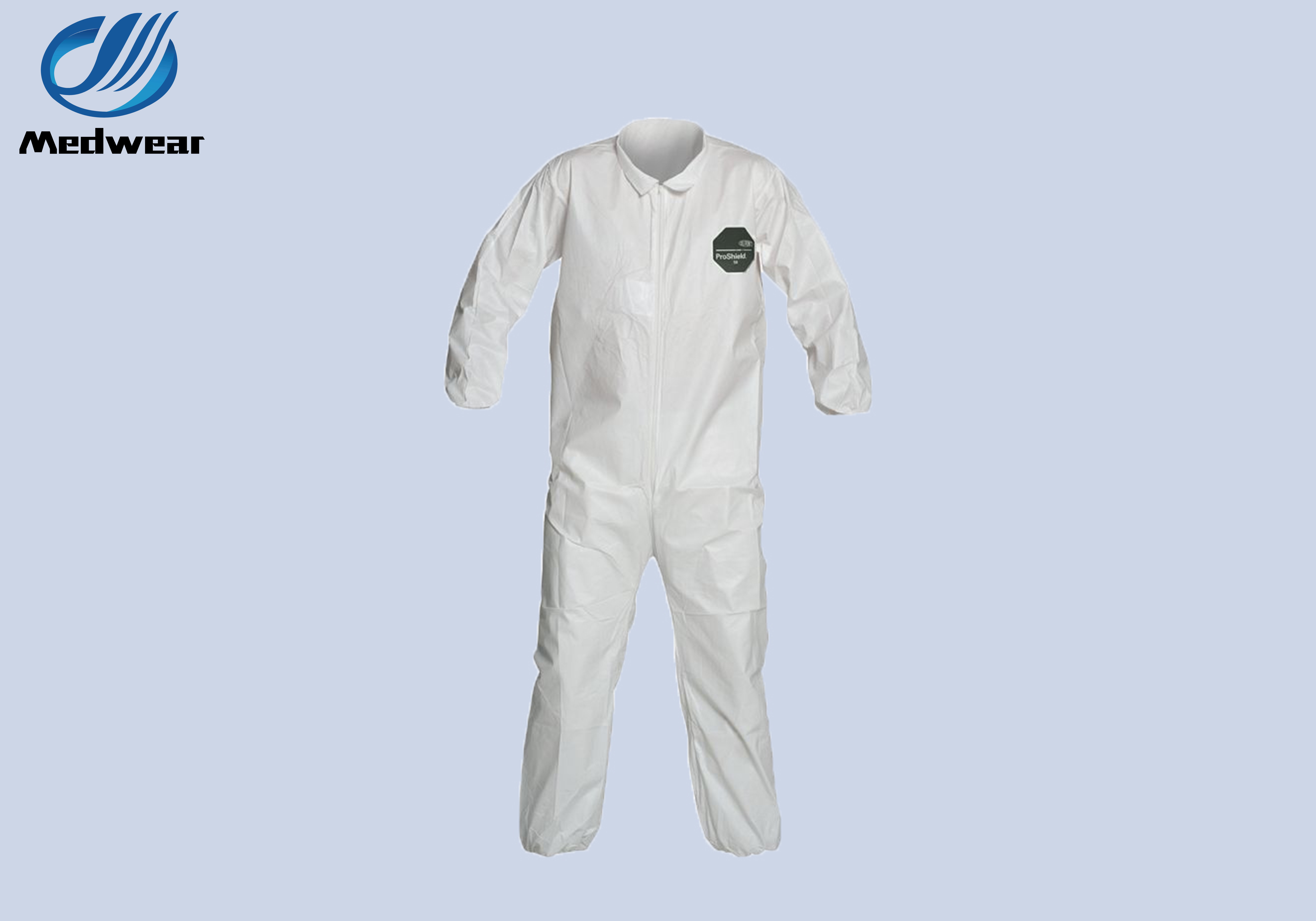 Regualr Disposable Microporous White Collar Coverall