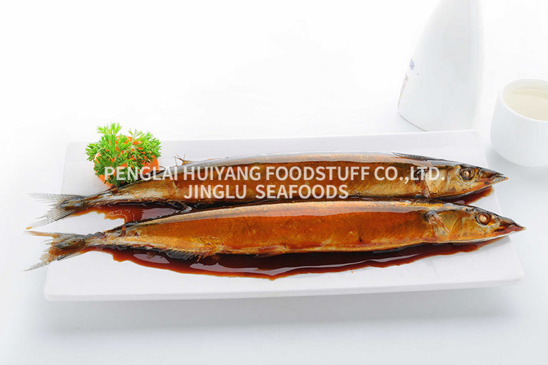 Saury in brown sauce