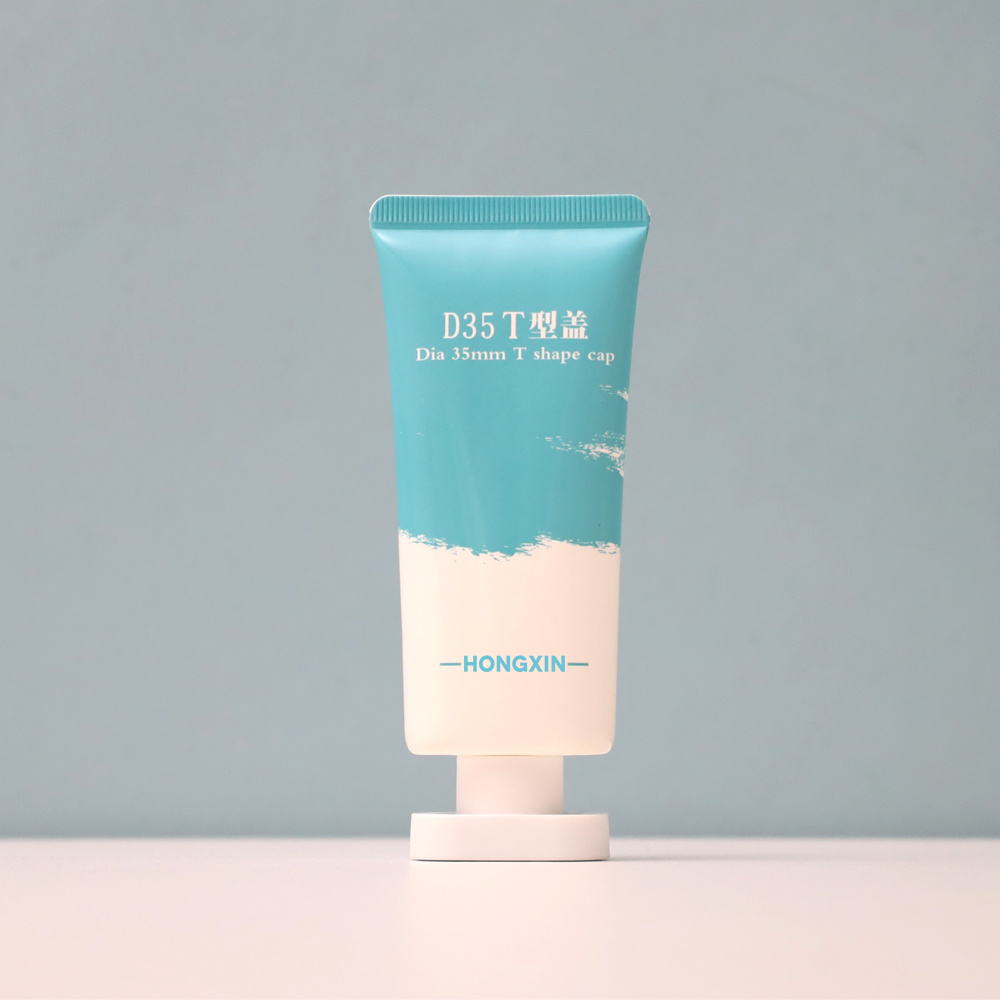 Custom D35 T Shape Cap Skin Care Tube