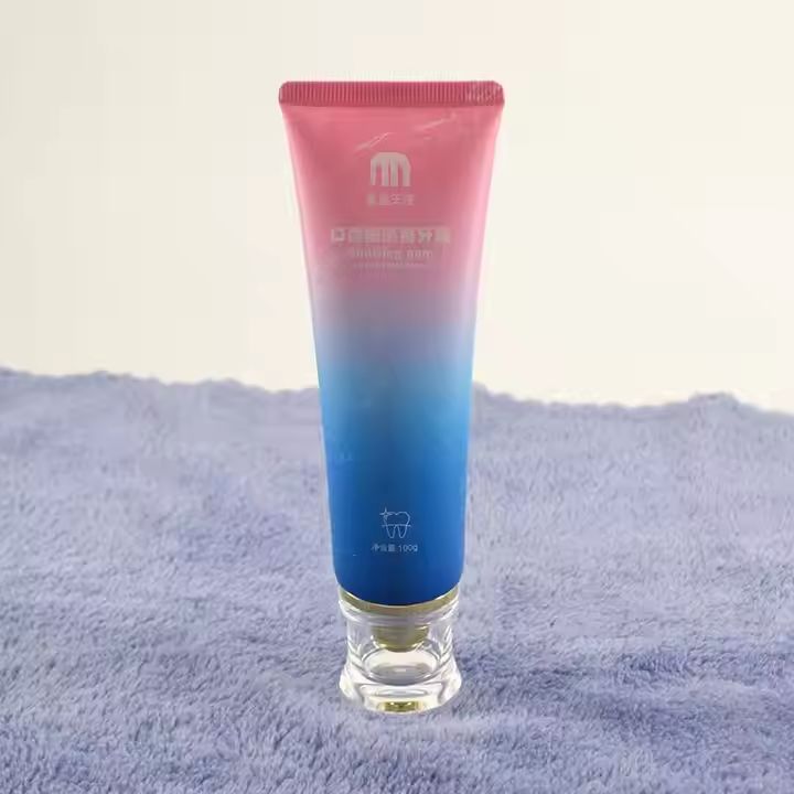 Plastic Cream Tube Laminated Empty Toothpaste Facial Cleanser Packaging Tube with Acylic Cap