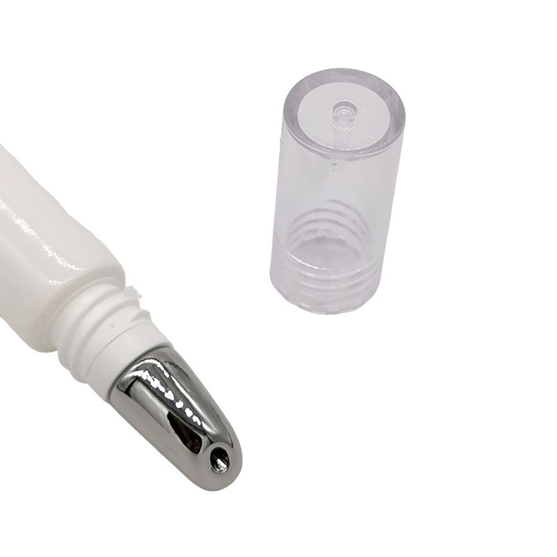Eye Cream Tube With Zinc Alloy Applicator Plastic Cosmetic Tube Packaging