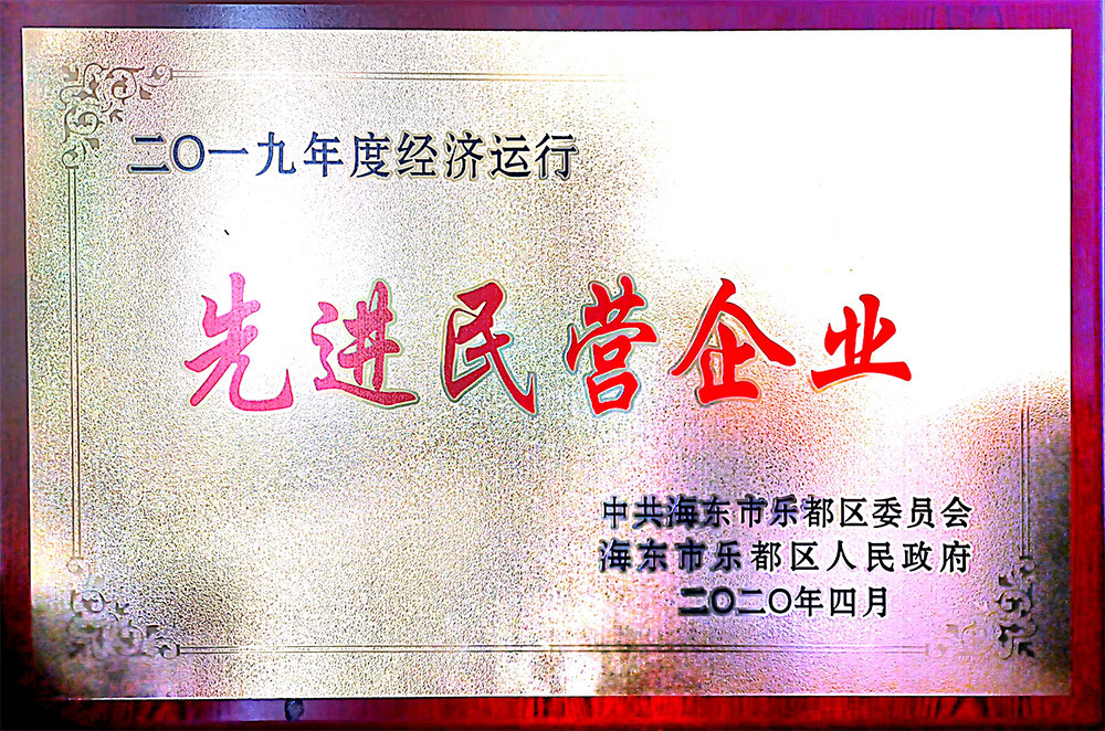2019年榮獲先進民營企業(yè)