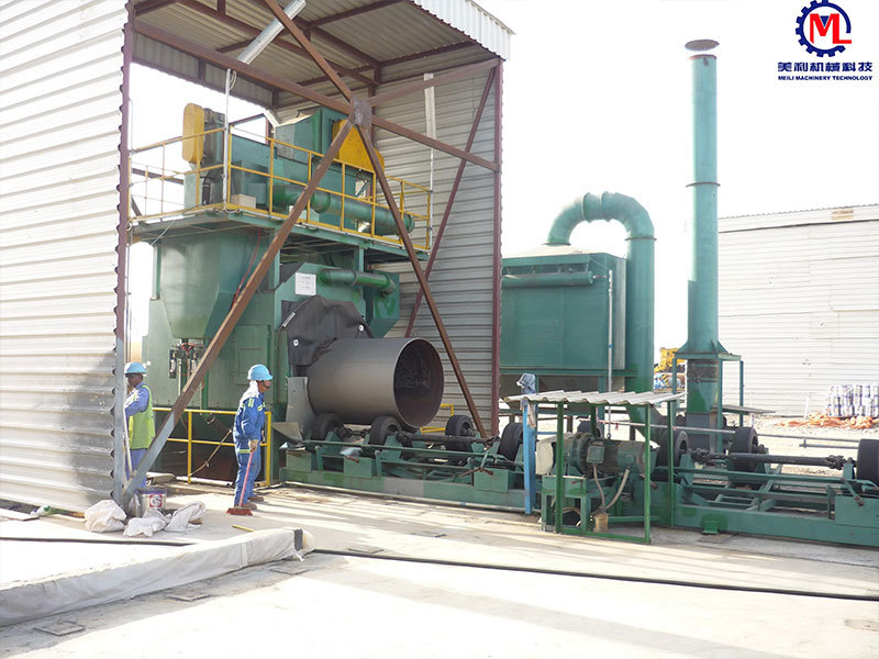 Máquina de lanzamiento exterior de tubos de acero