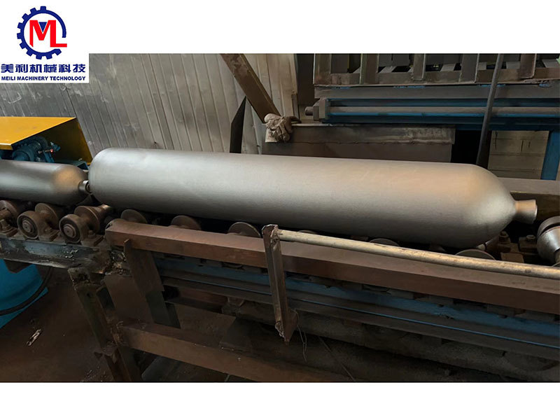 Steel cylinder outer wall shot blasting machine