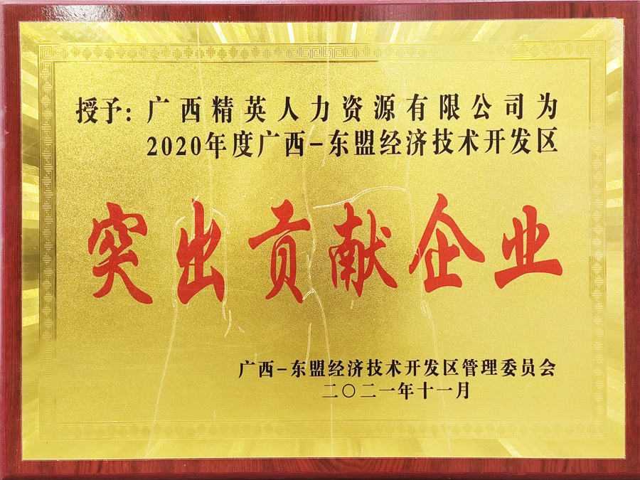 2020年度廣西-東盟經(jīng)濟技術(shù)開發(fā)區(qū)突出貢獻企業(yè)