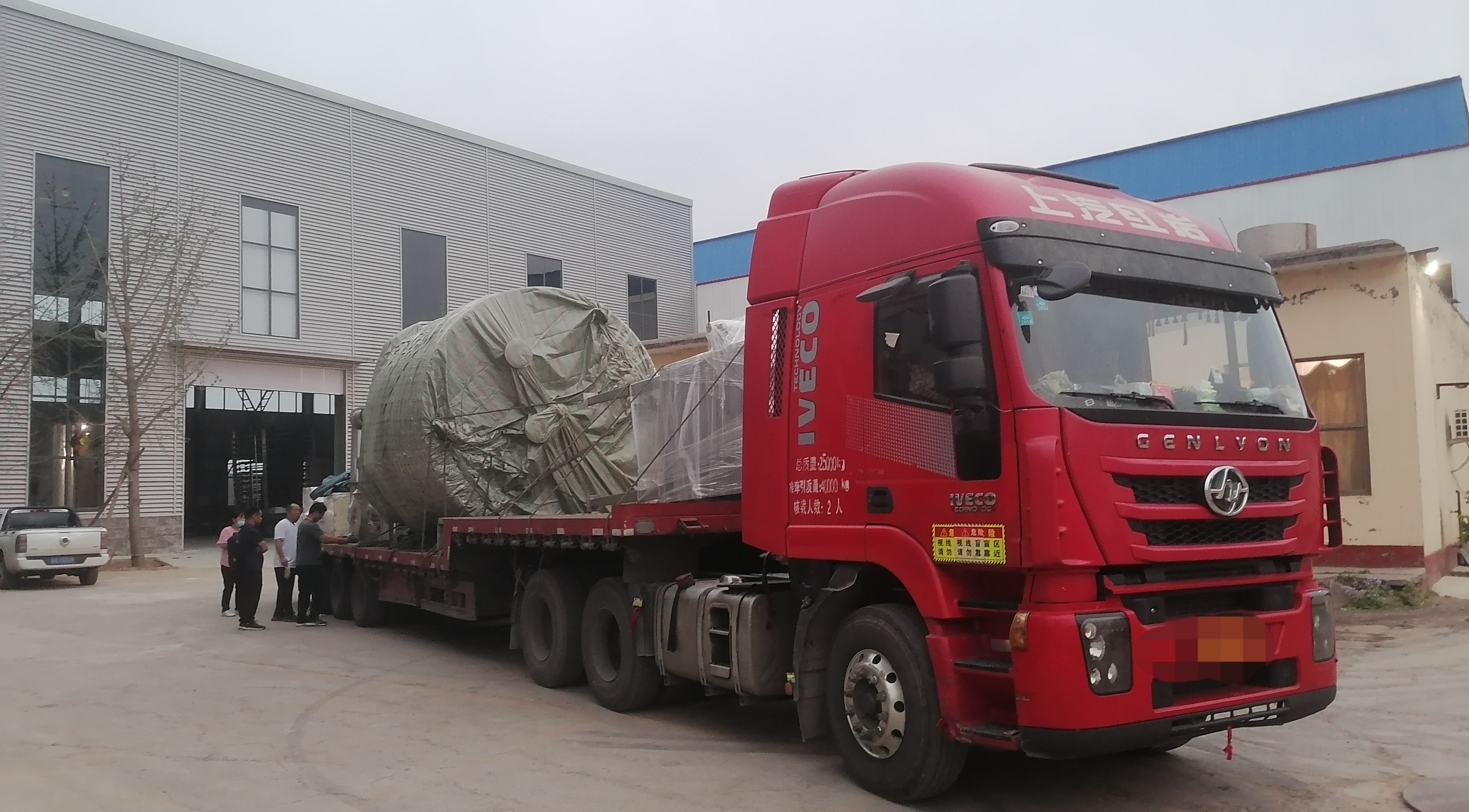 Hebei Yanming-lithium carbonate disc continuous dryer is finished and sent to the project site.