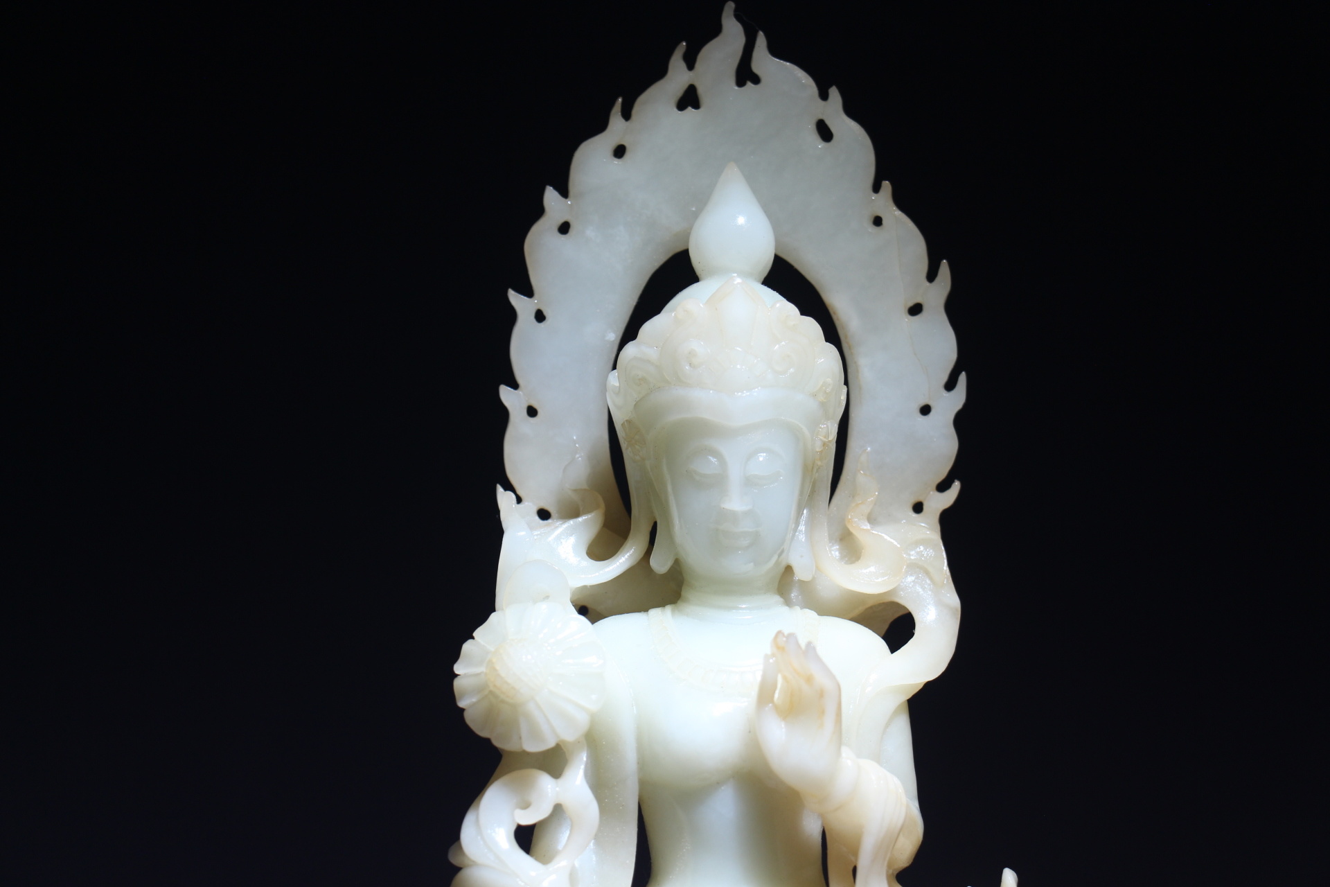 明清玉雕观音/大势至菩萨佛像/保平安镇宅/供奉香火佛经/文殊普贤 